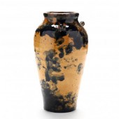 PINCH HANDLE VASE, ATTRIBUTED