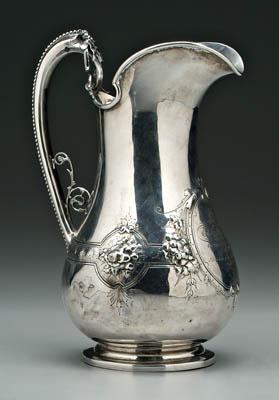 Pinckney coin silver pitcher,