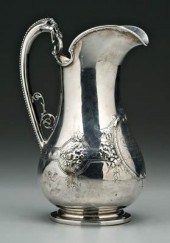 Pinckney coin silver pitcher,
