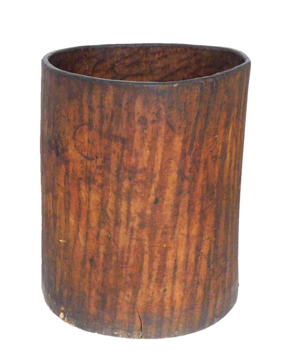 PINE BARREL, AMERICAN, 17TH C.,