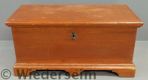 Pine blanket chest 18th c. with a