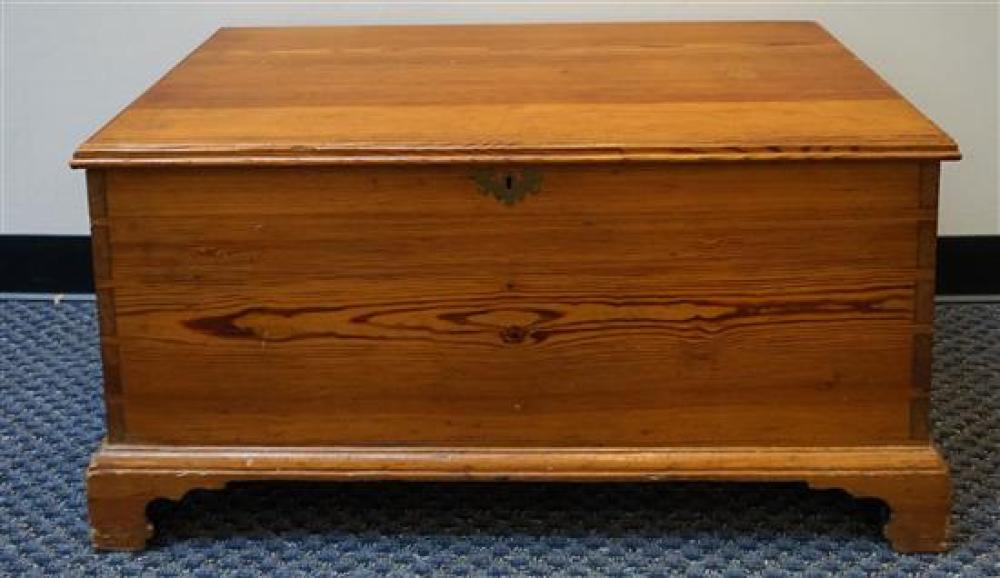 PINE BLANKET CHEST, 19TH