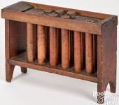 PINE CANDLEMOLD, 19TH C., WITH
