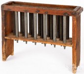 PINE CANDLEMOLD, 19TH C.Pine c