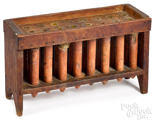 PINE CANDLEMOLD, 19TH C.Pine