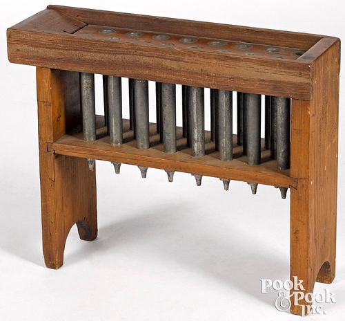 PINE CANDLEMOLD, 19TH C.Pine