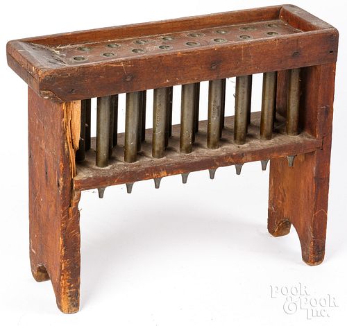 PINE CANDLEMOLD WITH PEWTER