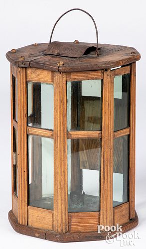 PINE CARRY LANTERN , 19TH C.Pine