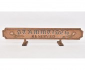Pine carved German tavern sign