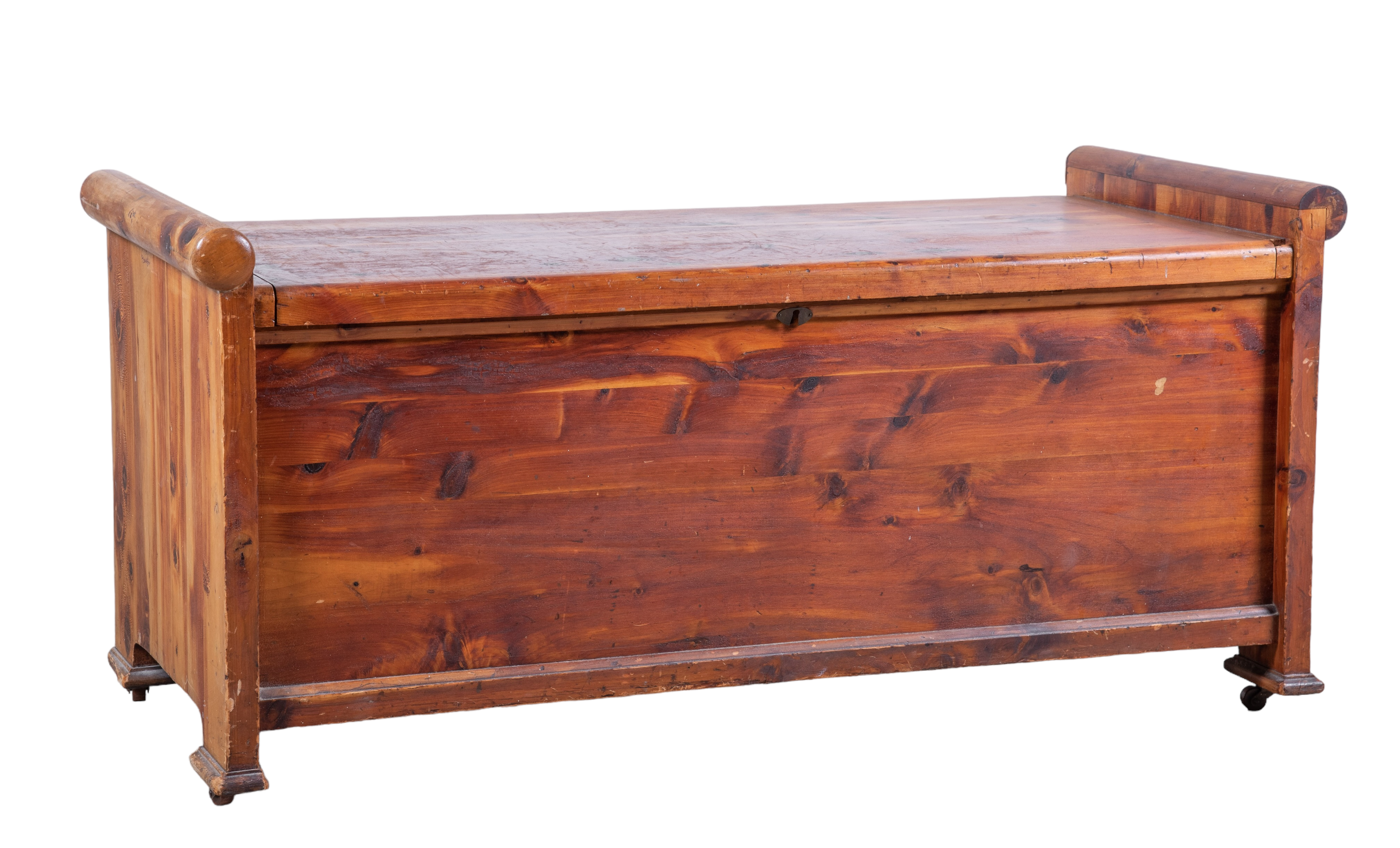 Pine cedar chest, 22"h x 47"w x