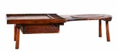 Pine Cobblers bench, leather s