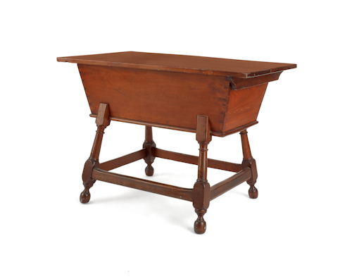 Pine dough box on stand 19th c.