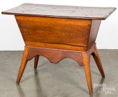 PINE DOUGHBOX TABLE, 19TH C.Pi