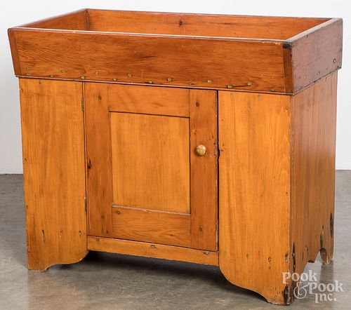 PINE DRYSINK, LATE 19TH C.Pine