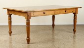 PINE FARM TABLE FOUR FAUX DRAW