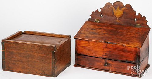 PINE HANGING BOX AND SLIDE LID