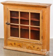 PINE HANGING CUPBOARD, 19TH C.