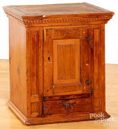 PINE HANGING CUPBOARD, LATE 18