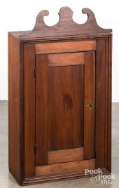PINE HANGING CUPBOARD, LATE 19