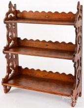 PINE HANGING SHELF, 19TH C.Pin