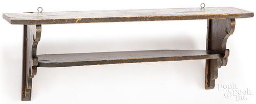 PINE HANGING SHELF, LATE 19TH
