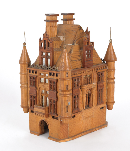 Pine house form tobacco box 11 1/2"