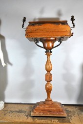 PINE LECTERN W/PULL-OUT SIDE T