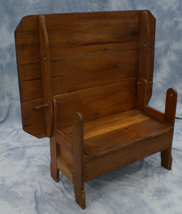 Pine lift seat bench table,