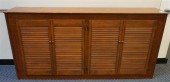 PINE LOUVRE-DOOR NARROW CABINE