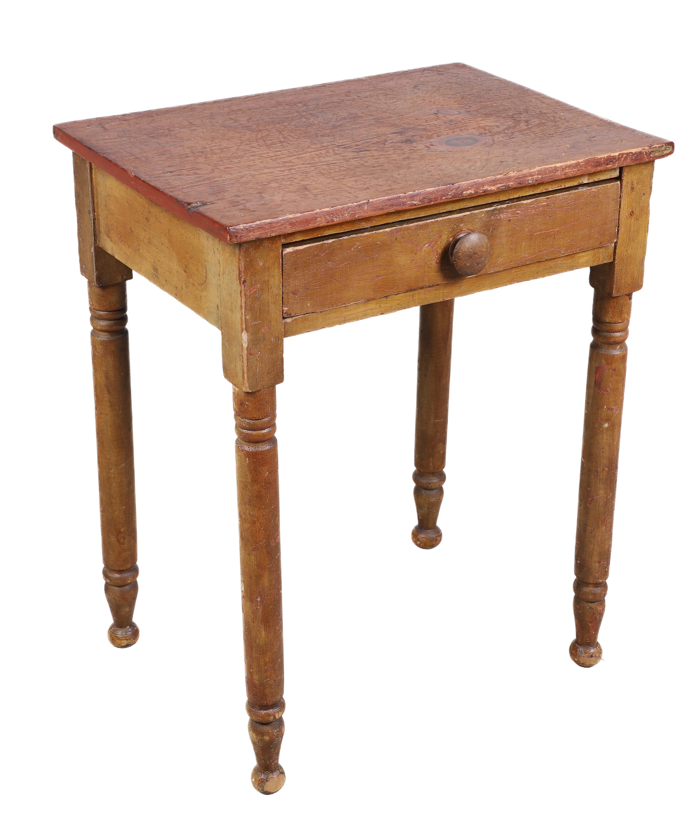 Pine painted one drawer stand,