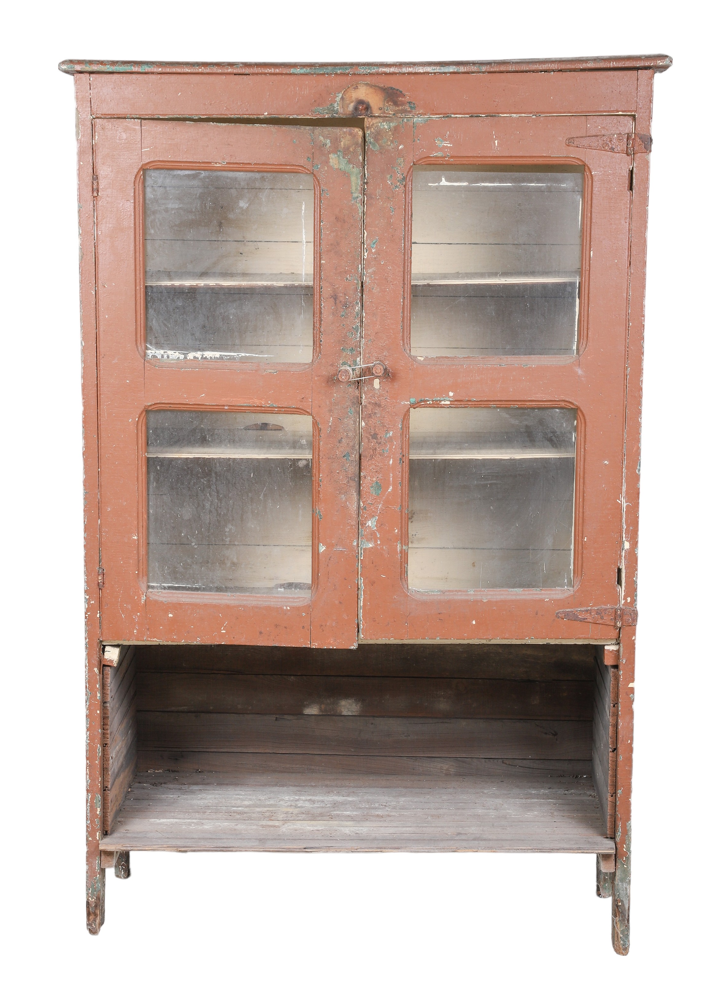 Pine painted pie safe, brown