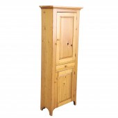 Pine paneled cupboard, top wit