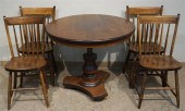 PINE PEDESTAL BASE DINETTE TAB