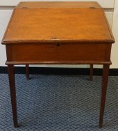 PINE SCHOOLMASTER'S DESK, 37 X