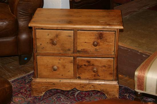 PINE SIDE TABLE HAVING TWO OVER TWO