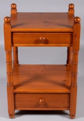 PINE SIDE TABLE, MAHOGANY SIDE