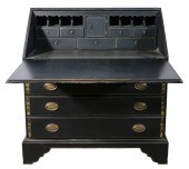 PINE SLANT LID DESK WITH FOUR