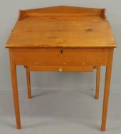 Pine slant-lid schoolmaster's