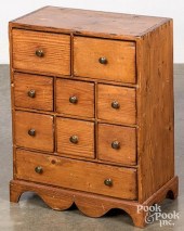 PINE SPICE CHEST, 19TH C.Pine