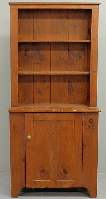 Pine step-back cupboard 20th c.