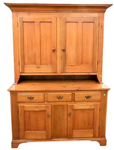 PINE STEP BACK CUPBOARDPine Step