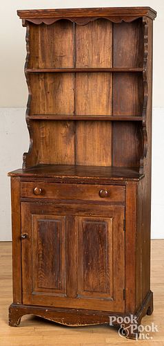 PINE STEPBACK CUPBOARDPine stepback