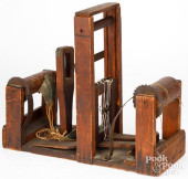 PINE TAPE LOOM, 19TH C.<br>Pin