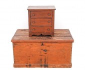 Pine tool chest, early 19th c.