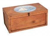 PINE TOOL CHEST WITH PAINTED D