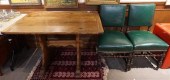 PINE TRESTLE TABLE AND A PAIR