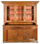 PINE TWO-PART DUTCH CUPBOARD,