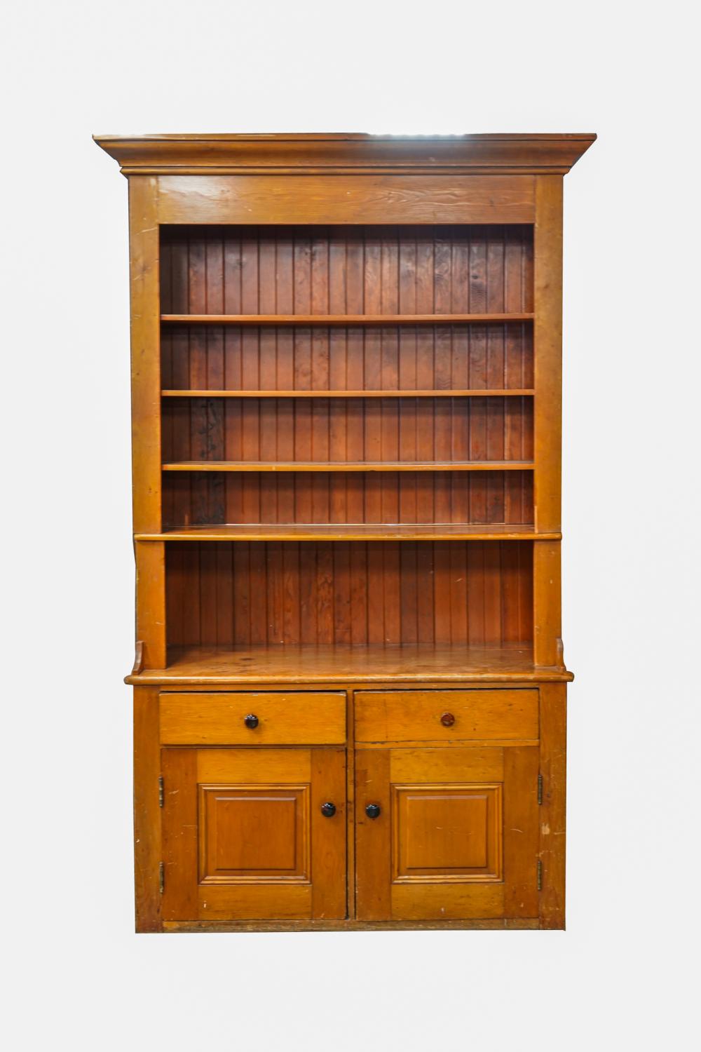 PINE TWO-PART HUTCHwith two doors