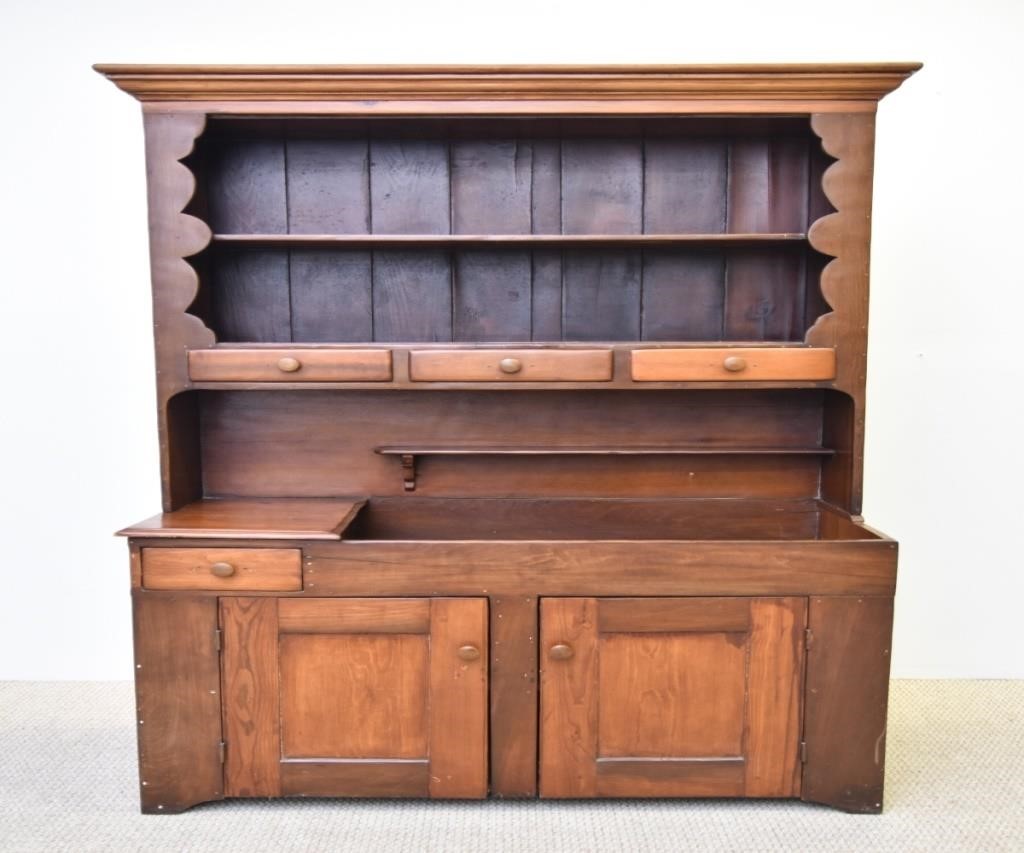 Pine two-part open shelf dry