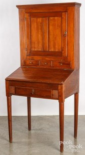 PINE TWO-PART PLANTATION DESK,